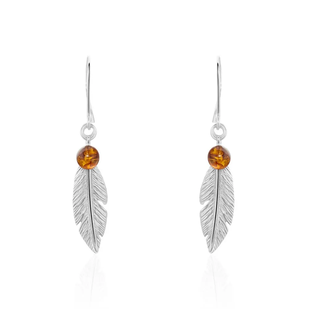 Boucles D'oreilles Pendantes Argent Blanc Adriane Ambres|Marc Orian Sale