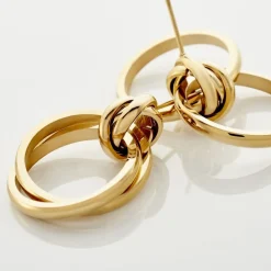 Boucles D'oreilles Pendantes Allobrox Acier Dore|Marc Orian
