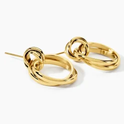 Boucles D'oreilles Pendantes Allobrox Acier Dore|Marc Orian