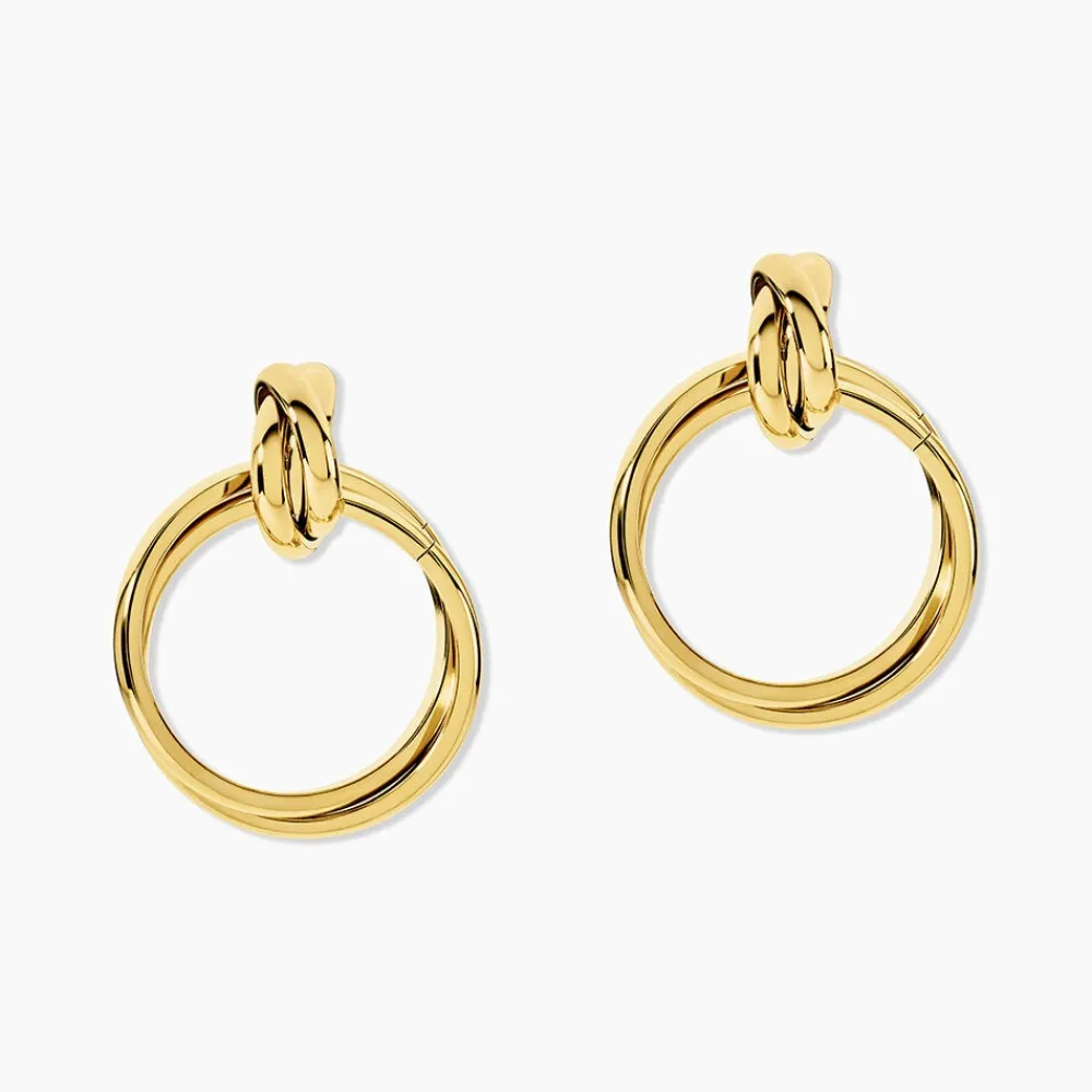 Boucles D'oreilles Pendantes Allobrox Acier Dore|Marc Orian