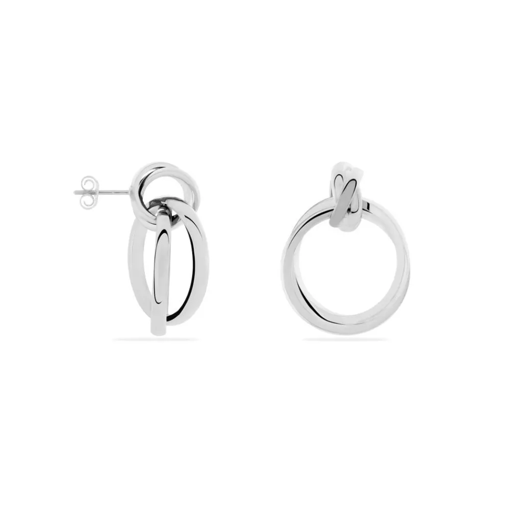 Boucles D'oreilles Pendantes Acier Blanc Allobrox|Marc Orian Sale