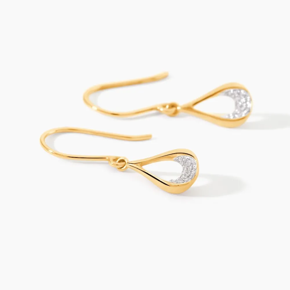 Boucles D'Oreilles Pendantes Ephraim Or Jaune Diamant|Marc Orian Sale