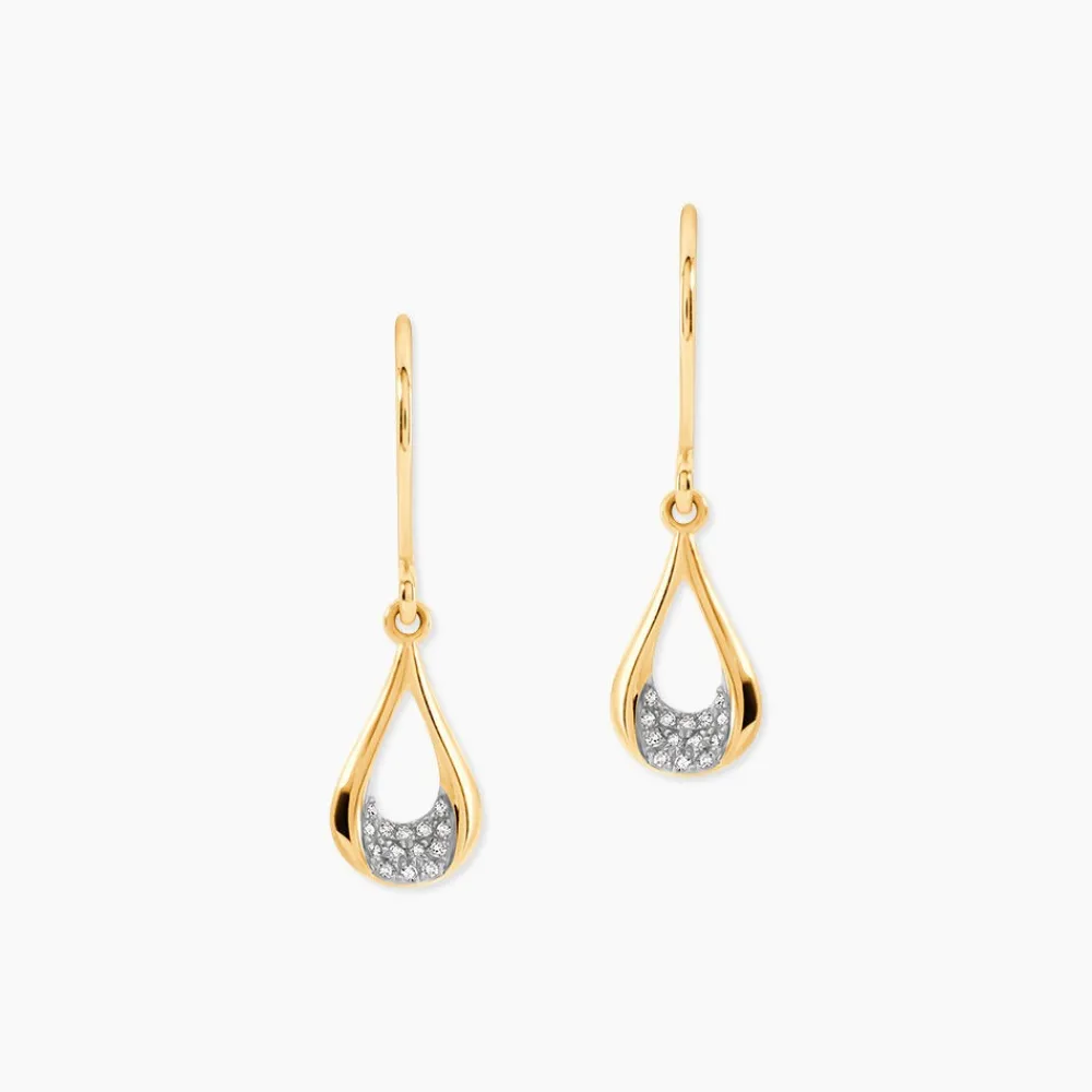 Boucles D'Oreilles Pendantes Ephraim Or Jaune Diamant|Marc Orian Sale
