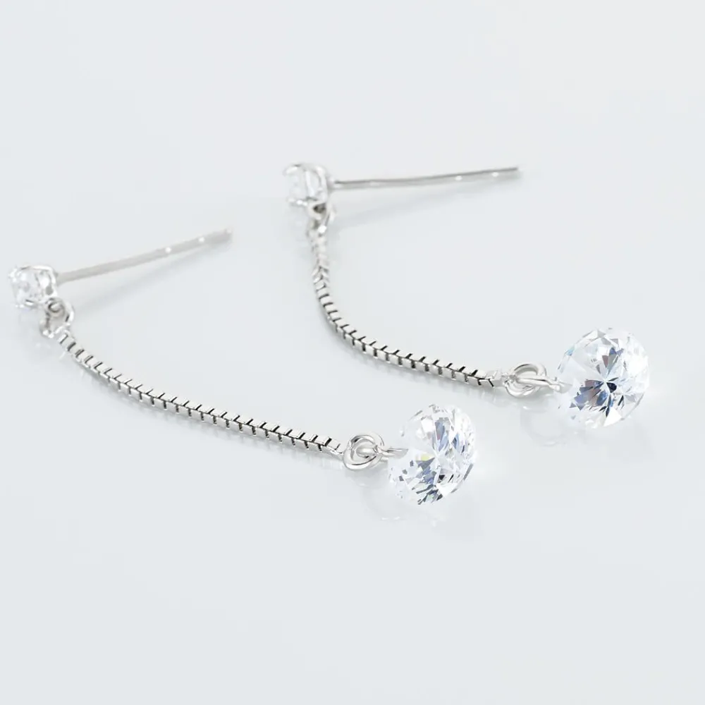 Boucles D'oreilles Pendantes Regane De Zirconium|Marc Orian Best
