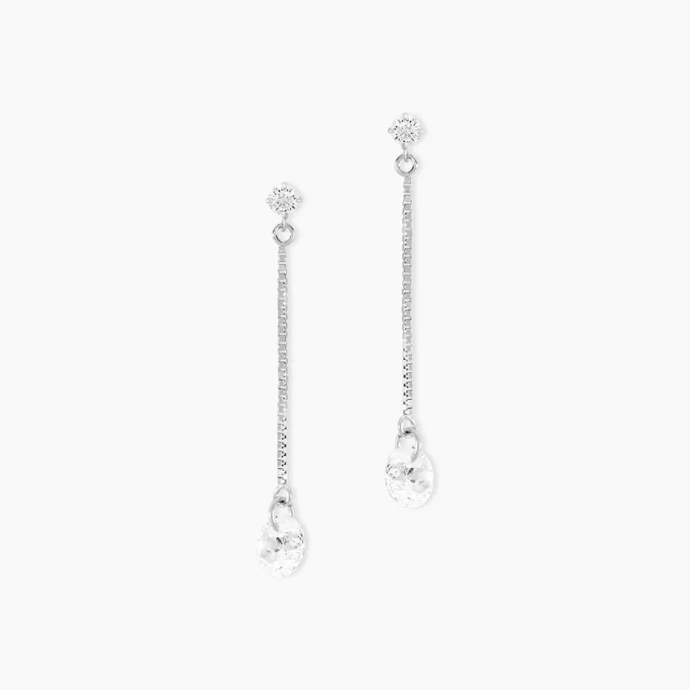 Boucles D'oreilles Pendantes Regane De Zirconium|Marc Orian Best