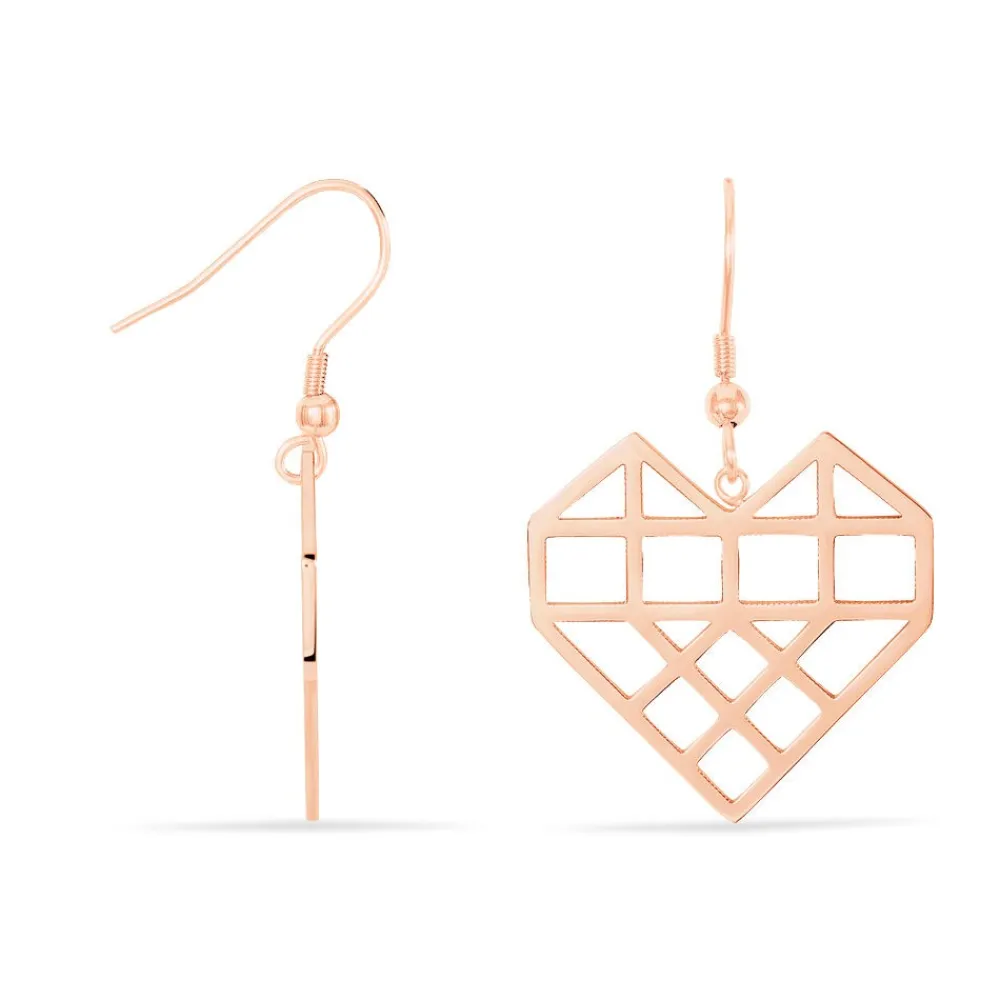 Boucles D'oreilles Pendantes Angeles Acier Rose|Marc Orian Online