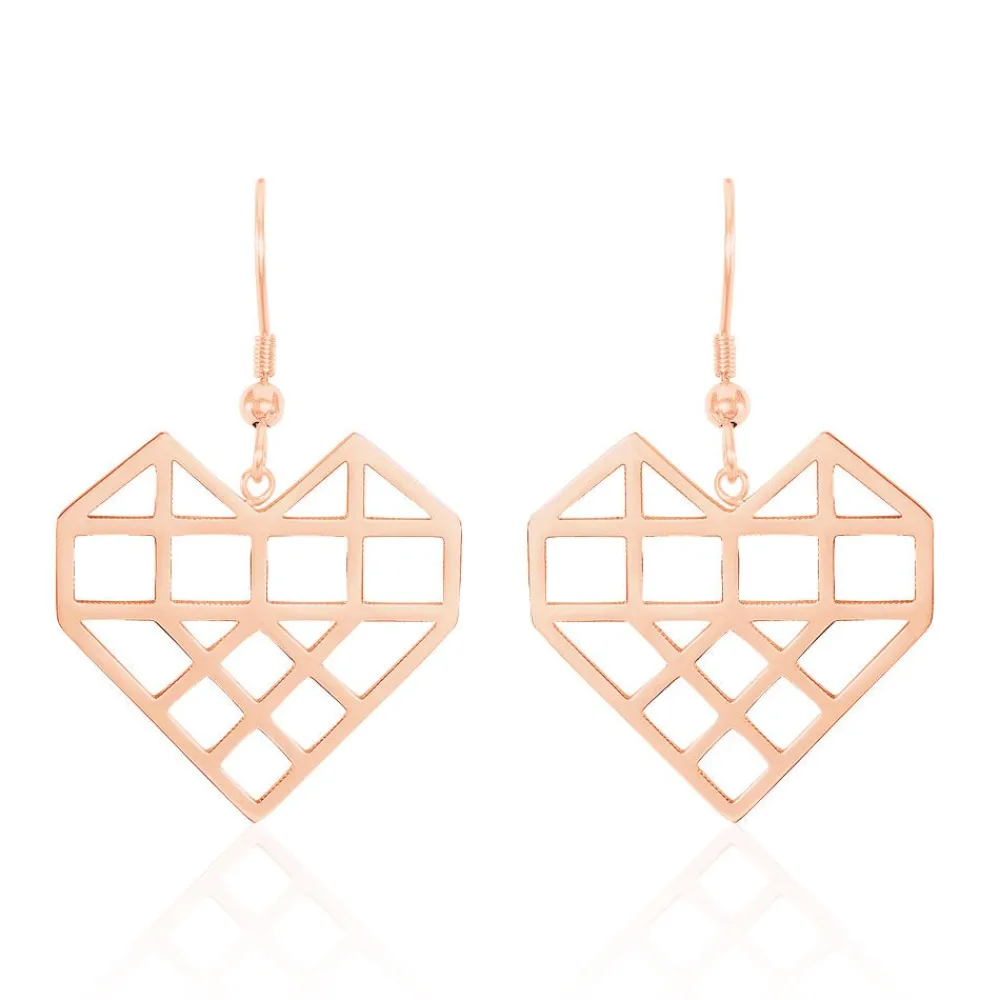Boucles D'oreilles Pendantes Angeles Acier Rose|Marc Orian Online