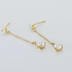 Boucles D'oreilles Pendantes Regane De Zirconium|Marc Orian Best