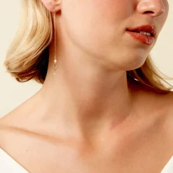 Boucles D'Oreilles Pendantes Khalilah Or Jaune|Marc Orian