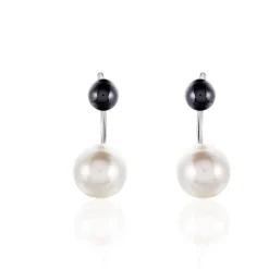 Boucles D'oreilles Pendantes Alyson Argent Blanc Céramique|Marc Orian