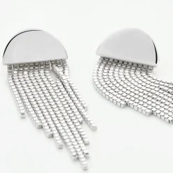 Boucles D'oreilles Pendantes Macie Argent Blanc|Marc Orian