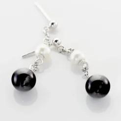 Boucles D'oreilles Pendantes Lucia Cera Argent Blanc Perle De Culture|Marc Orian Discount