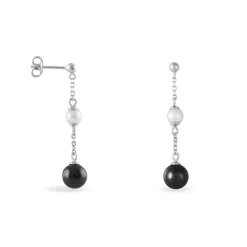 Boucles D'oreilles Pendantes Lucia Cera Argent Blanc Perle De Culture|Marc Orian Discount