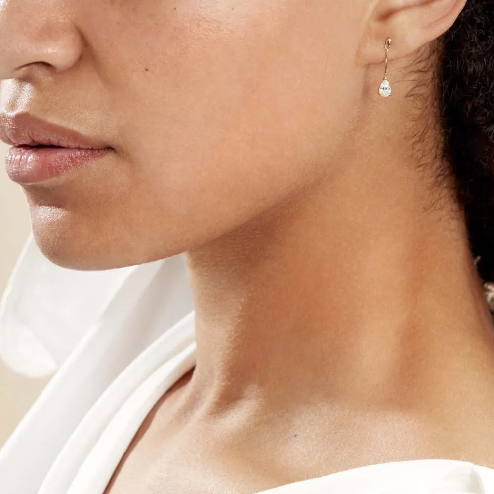 Boucles D'oreilles Pendantes Goutte De Zirconium|Marc Orian Outlet