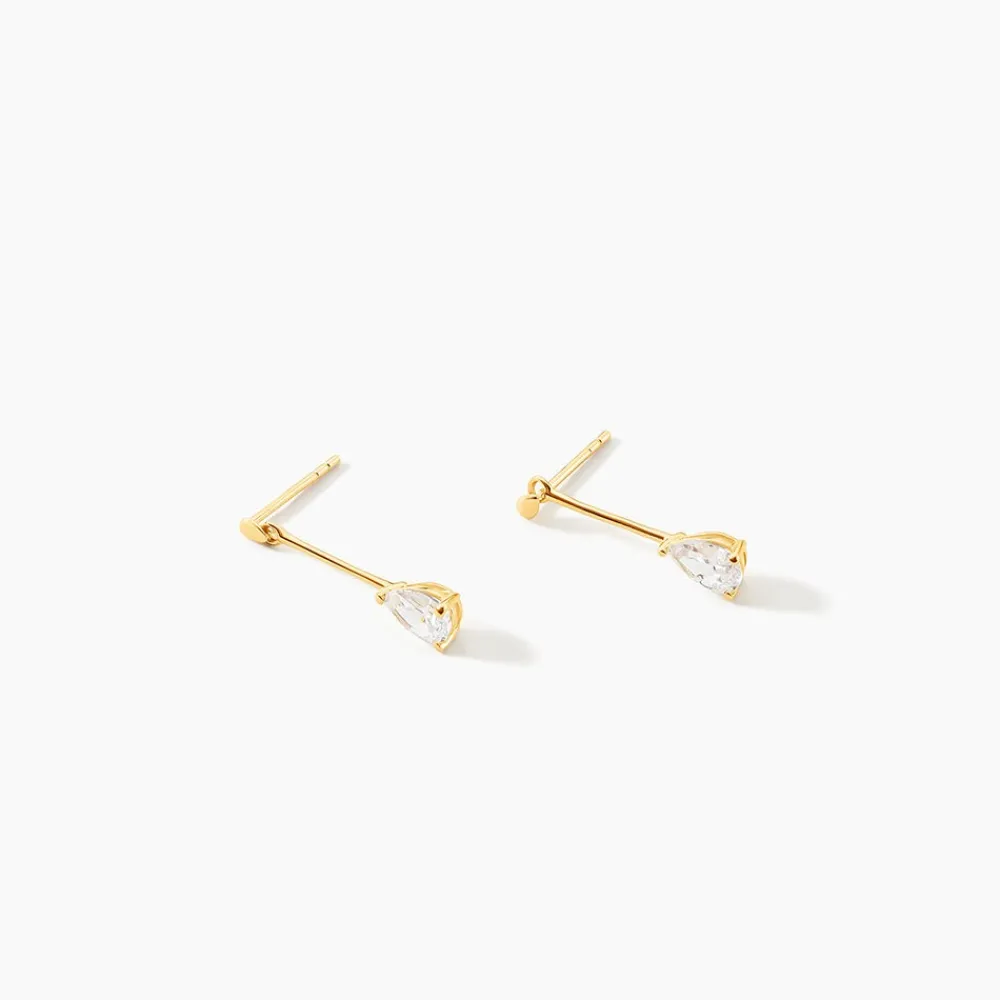 Boucles D'oreilles Pendantes Goutte De Zirconium|Marc Orian Outlet