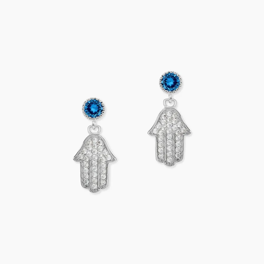 Boucles D'oreilles Pendantes Fidelma Argent Blanc Spinelle Oxyde|Marc Orian Outlet