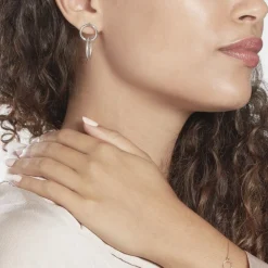 Boucles D'oreilles Pendantes Argent Blanc Vanne|Marc Orian Sale