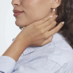 Boucles D'oreilles Pendantes Or Blanc Jessamyn Perles De Culture Oxyde|Marc Orian Online