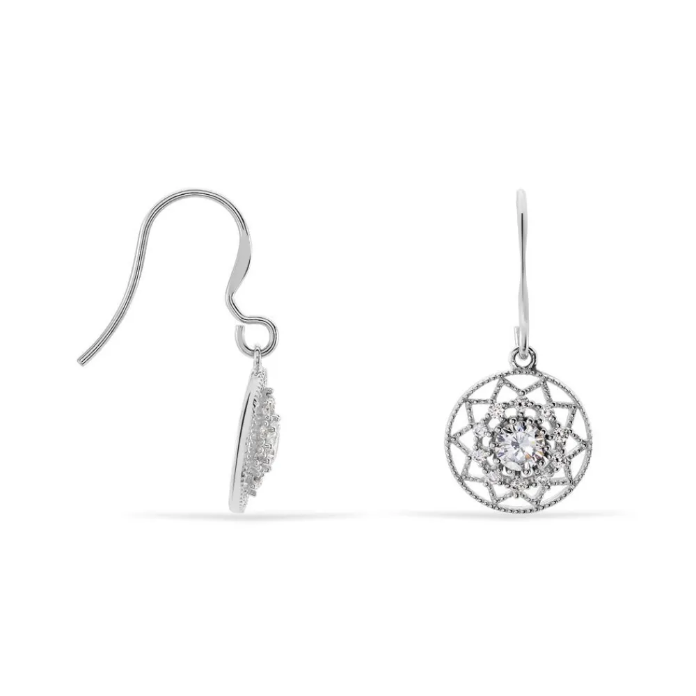 Boucles D'oreilles Pendantes Cassandria Argent Oxyde De Zirconium|Marc Orian Outlet