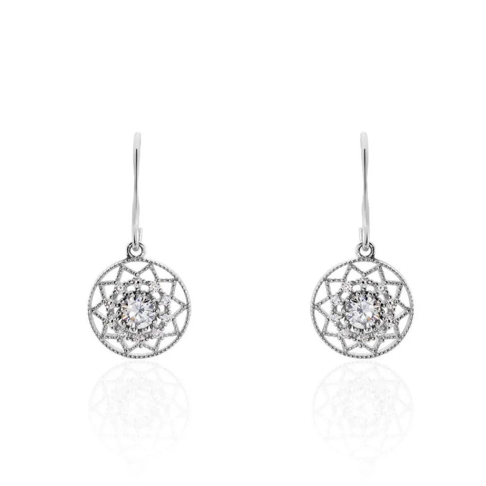 Boucles D'oreilles Pendantes Cassandria Argent Oxyde De Zirconium|Marc Orian Outlet