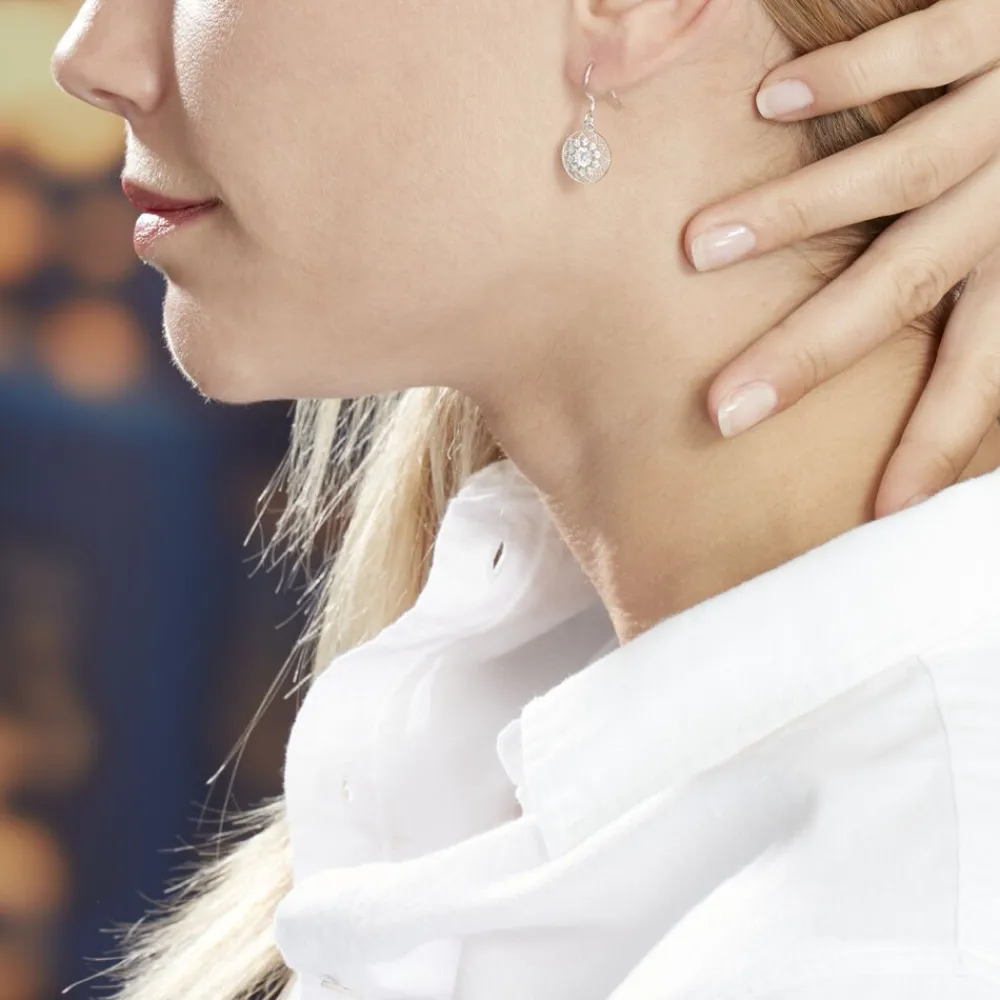 Boucles D'oreilles Pendantes Cassandria Argent Oxyde De Zirconium|Marc Orian Outlet
