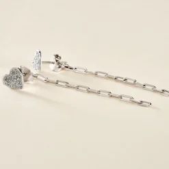 Boucles D'oreilles Pendantes Etincelante Argent Blanc|Marc Orian Best