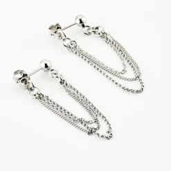 Boucles D'oreilles Pendantes Argent Blanc Novia|Marc Orian Outlet