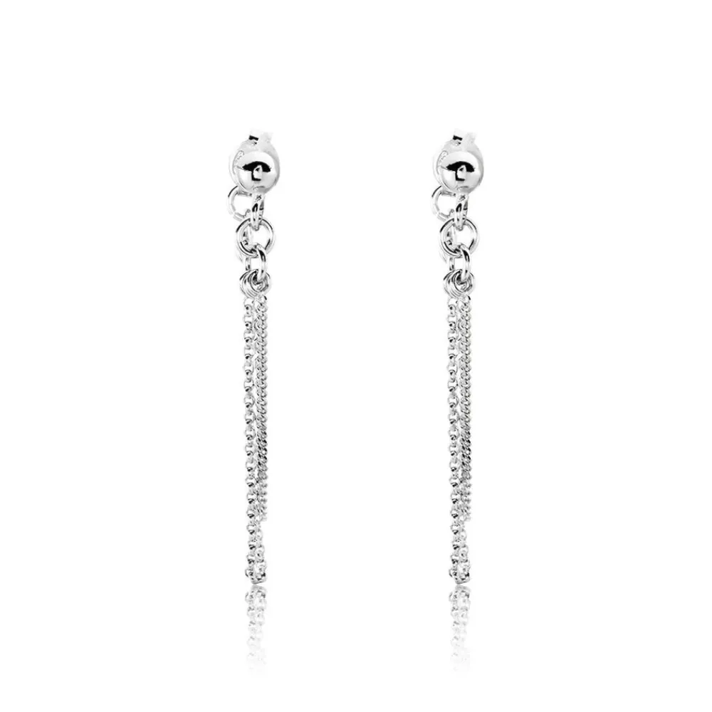 Boucles D'oreilles Pendantes Argent Blanc Novia|Marc Orian Outlet