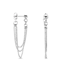 Boucles D'oreilles Pendantes Argent Blanc Novia|Marc Orian Outlet