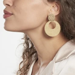 Boucles D'oreilles Pendantes Roslin Acier Doré|Marc Orian Best