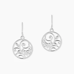 Boucles D'oreilles Pendantes Hita Argent Blanc|Marc Orian Online