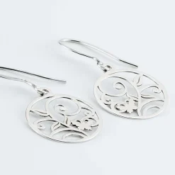 Boucles D'oreilles Pendantes Hita Argent Blanc|Marc Orian Online