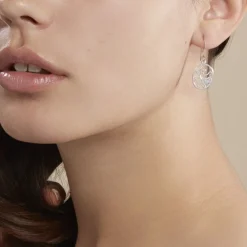 Boucles D'oreilles Pendantes Hita Argent Blanc|Marc Orian Online