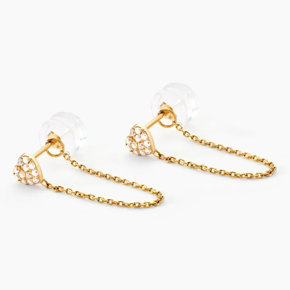 Boucles D'oreilles Pendantes Eclat D'amour Or Jaune Oxyde De Zirconium|Marc Orian Clearance