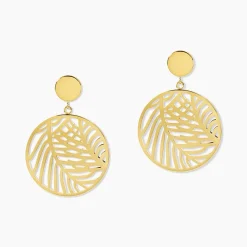 Boucles D'oreilles Pendantes Acier Doré Jami|Marc Orian New