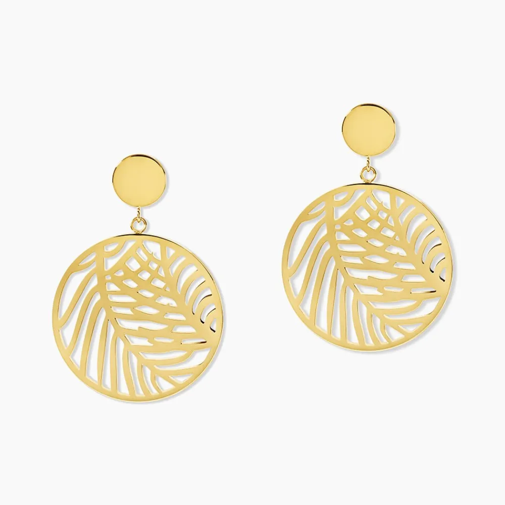 Boucles D'oreilles Pendantes Acier Doré Jami|Marc Orian New