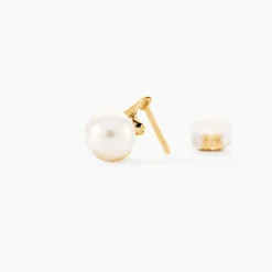Boucles D'oreilles Pendantes Campanule Or Jaune Perle De Culture|Marc Orian Discount
