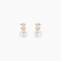 Boucles D'oreilles Pendantes Taima Or Jaune Perle De Culture|Marc Orian Discount