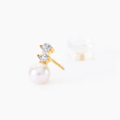 Boucles D'oreilles Pendantes Taima Or Jaune Perle De Culture|Marc Orian Discount