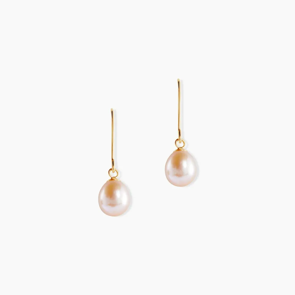 Boucles D'oreilles Pendantes Baroque Or Jaune Perle De Culture|Marc Orian Online