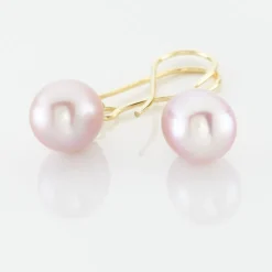 Boucles D'oreilles Pendantes Baroque Or Jaune Perle De Culture|Marc Orian Online