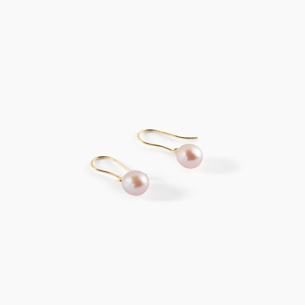 Boucles D'oreilles Pendantes Baroque Or Jaune Perle De Culture|Marc Orian Online