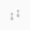 Boucles D'oreilles Pendantes Aletha Argent Blanc Oxyde De Zirconium|Marc Orian New