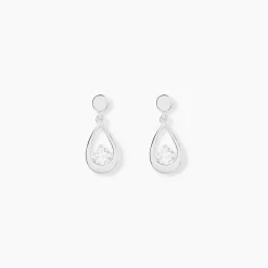Boucles D'oreilles Pendantes Phaenna De Zirconium|Marc Orian New