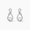 Boucles D'oreilles Puces Absa Argent Blanc Oxyde De Zirconium