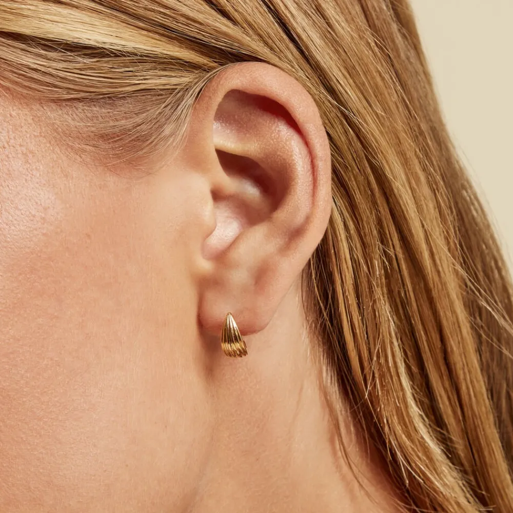 Boucles D'oreilles Puces Acapulco Plaqué Or Jaune|Marc Orian Hot