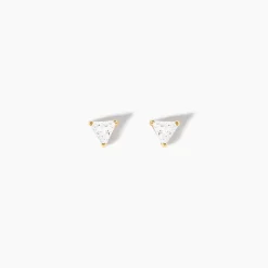 Boucles D'oreilles Puces Achilee Or Jaune Oxyde