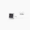 Boucles D'oreilles Puces Acier Bicolore