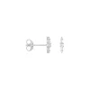 Boucles D'oreilles Puces Adriaan Argent Blanc Oxyde De Zirconium|Marc Orian Hot