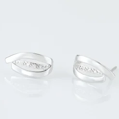 Boucles D'oreilles Puces Aelis Or Blanc Diamant